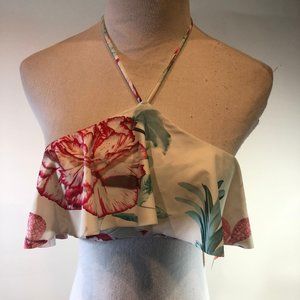 6 Shore Road by Pooja Floral Bikini Top XS New
